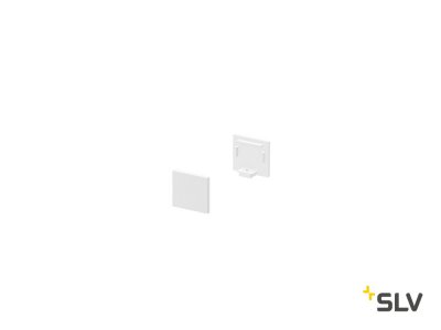 1000479 SLV GRAZIA 10, заглушка плоская для профиля стандарт, 2шт., белый 