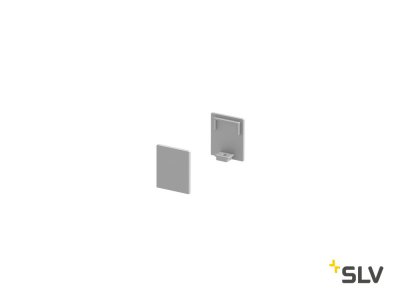 1000481 SLV GRAZIA 10, заглушка высокая для плоского профиля, 2шт., алюминий