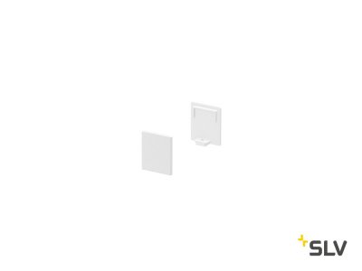 1000482 SLV GRAZIA 10, заглушка высокая для плоского профиля, 2шт., белый 