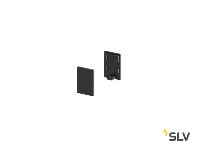 1000486 SLV GRAZIA 10, заглушка высокая для профиля стандарт, 2шт., черный 1000486 SLV GRAZIA 10, заглушка высокая для профиля стандарт, 2шт., черный