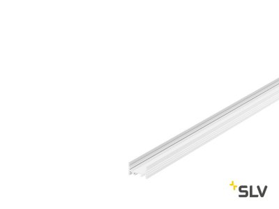 1000506 SLV GRAZIA 20, профиль накладной плоский с желобками, 3 м, без экрана, белый