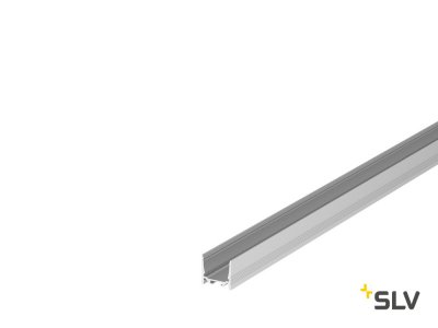 1000508 SLV GRAZIA 20, профиль накладной стандарт с желобками, 1 м, без экрана, алюминий