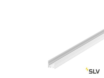 1000509 SLV GRAZIA 20, профиль накладной стандарт с желобками, 1 м, без экрана, белый
