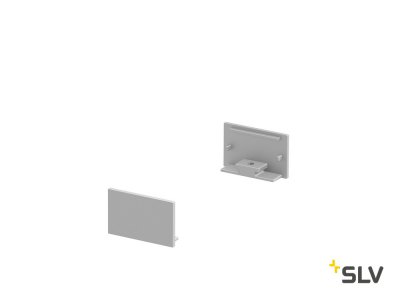 1000559 SLV GRAZIA 20, заглушка плоская для плоского профиля, 2шт., алюминий