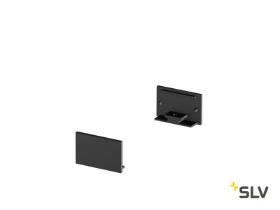 1000561 SLV GRAZIA 20, заглушка плоская для плоского профиля, 2шт., черный