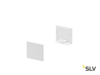 1000566 SLV GRAZIA 20, заглушка плоская для профиля стандарт, 2шт., белый 