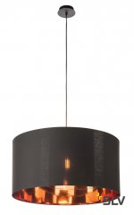 1000580 SLV FENDA, абажур-цилиндр диам., 70 см, черный/ медь