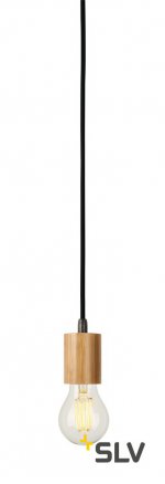 1000581 SLV FITU Е27 PD светильник подвесной 2.5m для лампы Е27 60Вт макс., без основания, бамбук светлый