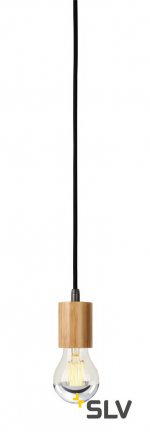 1000581 SLV FITU Е27 PD светильник подвесной 2.5m для лампы Е27 60Вт макс., без основания, бамбук светлый