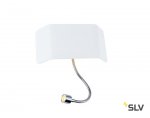 1000615 SLV мАNA 200 SPOT светильник настенный без плафона с LED 11Вт, 3000K, 490лм+80лм, белый корпус + хром