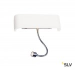 1000615 SLV мАNA 200 SPOT светильник настенный без плафона с LED 11Вт, 3000K, 490лм+80лм, белый корпус + хром