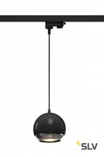 1000709 SLV 3Ph, LIGHT EYE 150 светильник подвесной для лампы ES111 75Вт макс., черный/ хром