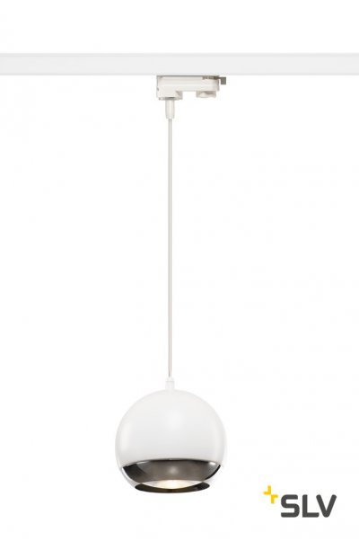 1000710 SLV 3Ph, LIGHT EYE 150 светильник подвесной для лампы ES111 75Вт макс., белый/ хром