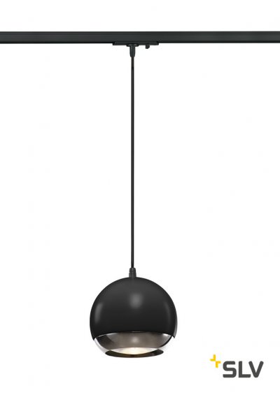 1000713 SLV 1PHASE-TRACK, LIGHT EYE 150 светильник подвесной для лампы ES111 75Вт макс., черный/ хром