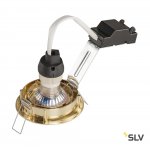 1000720 SLV PIKA TURNO QPAR51 светильник встраиваемый для лампы GU10 50Вт макс., латунь