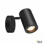 1000729 SLV ENOLA_B SINGLE SPOT светильник накладной для лампы GU10 50Вт макс., с выключателем, черный