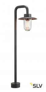 SLV 1000822 MOLAT POLE светильник ландшафтный IP44 для лампы E27 60Вт макс., антрацит/ стекло прозрачное