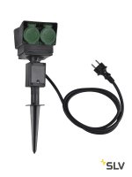 1000868 SLV Удлинитель садовый на 4 розетки, IP44, кабель 1.5 метра, DE/RU