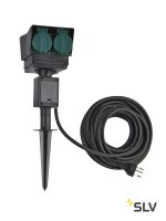 1000876 SLV Удлинитель садовый на 4 розетки, IP44, кабель 10 метра, CH