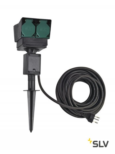SLV 1000879 Удлинитель садовый на 4 розетки, IP44, кабель 10 метров, IT