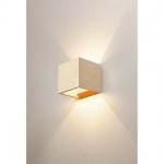 1000912 SLV SOLID CUBE светильник настенный для лампы QT14 G9 25Вт макс., желтый песчанник