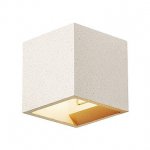 1000913 SLV SOLID CUBE светильник настенный для лампы QT14 G9 25Вт макс., белый песчанник