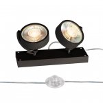 1000923 SLV KALU FLOOR 2 QPAR111 светильник напольный для 2-х ламп ES111 по 75Вт макс., черный