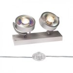 1000925 SLV KALU FLOOR 2 QPAR111 светильник напольный для 2-х ламп ES111 по 75Вт макс., матированный алюминий