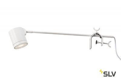 1001010 SLV ANELA LED DISPLAY светильник на струбцине с LED 10Вт, 3000К, 900лм, 50°, с выключателем, белый