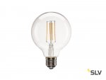 1001035 SLV LED E27 G95 источник света LED, 220В, 8Вт, 330°, 2700K, 806лм, диммируемый, прозрачная колба