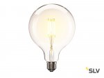 1001038 SLV LED E27 G125 источник света LED, 220В, 8Вт, 330°, 2700K, 806лм, диммируемый,  прозрачная колба