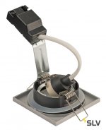 SLV 1001171 DOLIX OUT SQUARE GU10 светильник встраиваемый IP65 для лампы GU10 50Вт макс., серебр. (ex 111144)