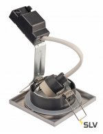 SLV 1001172 DOLIX OUT SQUARE GU10 светильник встраиваемый IP65 для лампы GU10 50Вт макс., матовый хром