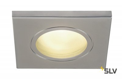 SLV 1001172 DOLIX OUT SQUARE GU10 светильник встраиваемый IP65 для лампы GU10 50Вт макс., матовый хром