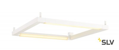 SLV 1001294 OPEN GRILL DOUBLE TWIST CW светильник накладной 58Вт с LED 3000К, 4500лм, белый (ex 157661)