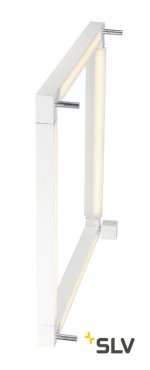 SLV 1001294 OPEN GRILL DOUBLE TWIST CW светильник накладной 58Вт с LED 3000К, 4500лм, белый (ex 157661)