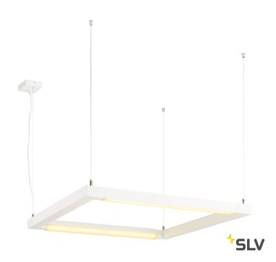 SLV 1001296 OPEN GRILL DOUBLE TWIST PD светильник подвесной 58Вт с LED 3000К, 4500лм, белый (ex 157651)