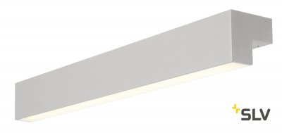 SLV 1001300 L-LINE  60 LED светильник накладной IP44 10Вт с LED 3000К, 820лм, 120°, серебристый (ex 157434)