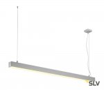 SLV 1001308 Q-LINE SINGLE LED светильник подвесной 45.8Вт с LED 3000К, 3700лм, серебристый (ex 155124)
