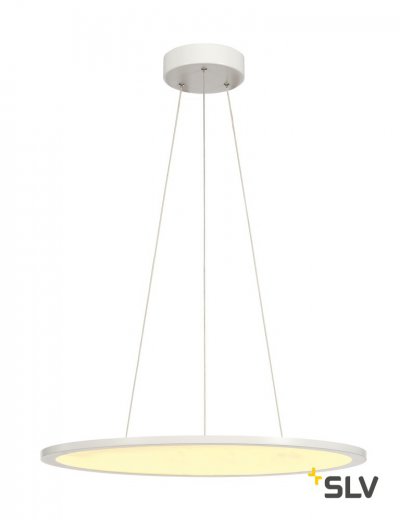 SLV 1001343 PANEL 60 ROUND светильник подвесной 42Вт с LED 2700К, 2850лм, 110°, димм. 1-10В, белый (ex 158622)