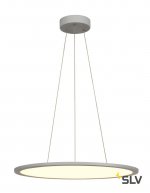SLV 1001348 PANEL 60 ROUND светильник подвесной 42Вт с LED 4000К, 3350лм, 110°, димм. 1-10В, серебр. (ex 158634)