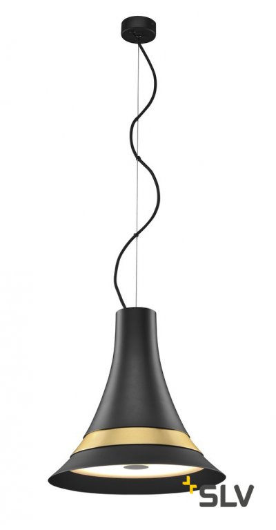 SLV 1001351 BATO 35 LED PD светильник подвесной 21Вт с LED 2700К, 1300лм, 100°, черный/ латунь SLV 1001351 BATO 35 LED PD светильник подвесной 21Вт с LED 2700К, 1300лм, 100°, черный/ латунь