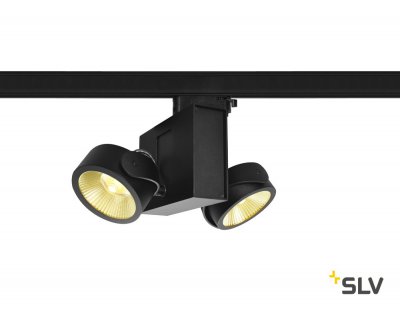 SLV 1001419 3Ph, TEC KALU 2 LED светильник накладной 31Вт с LED 3000К, 1900лм, 2х 60°, черный SLV 1001419 3Ph, TEC KALU 2 LED светильник накладной 31Вт с LED 3000К, 1900лм, 2х 60°, черный