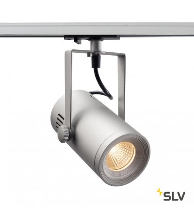 SLV 1001487 1PHASE-TRACK, EURO SPOT LED SMALL светильник 11Вт с LED 3000К, 650лм, 36°, серебристый SLV 1001487 1PHASE-TRACK, EURO SPOT LED SMALL светильник 11Вт с LED 3000К, 650лм, 36°, серебристый