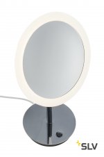SLV 1001502 MAGANDA TL настольное зеркало косметическое IP44 с подсветкой 4.2Вт с LED 3000К, 70лм, хром/ белый