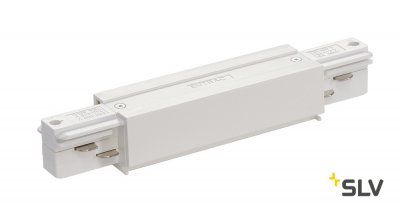 SLV 1001517 3Ph | EUTRAC®, коннектор прямой внешний с разъёмами питания, 16А макс., белый RAL9016 (ex 145661)