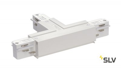 SLV 1001519 3Ph | EUTRAC®, T-коннектор с разъёмом питания, GND справа, 16A макс., белый RAL9016 (ex 145641) SLV 1001519 3Ph | EUTRAC®, T-коннектор с разъёмом питания, GND справа, 16A макс., белый RAL9016 (ex 145641)