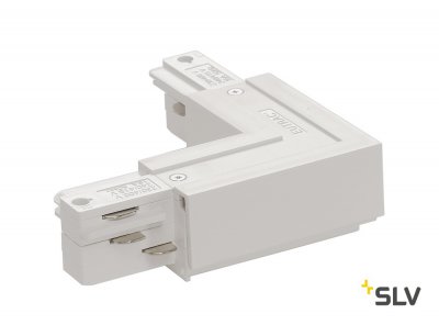 SLV 1001520 3Ph | EUTRAC®, L-коннектор с разъёмом питания, 16А макс., GND по внешнему углу, белый (ex 145671)