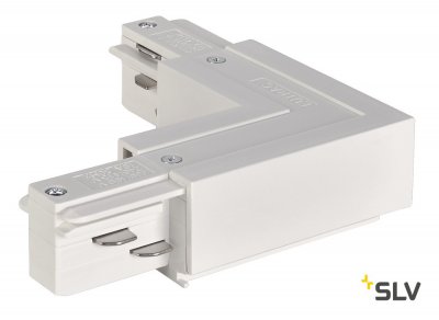 SLV 1001521 3Ph | EUTRAC®, L-коннектор с разъёмом питания, 16А макс., GND по внутр. углу, белый (ex 145681)