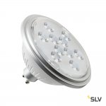 SLV 1001568 LED QPAR111 GU10 источник света 230В, 7Вт, 3000K, 730лм, 13°, серебристый корпус